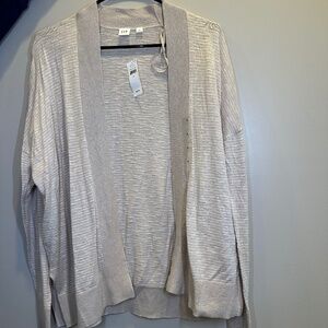 Old Navy Cream and Tan Cardigan